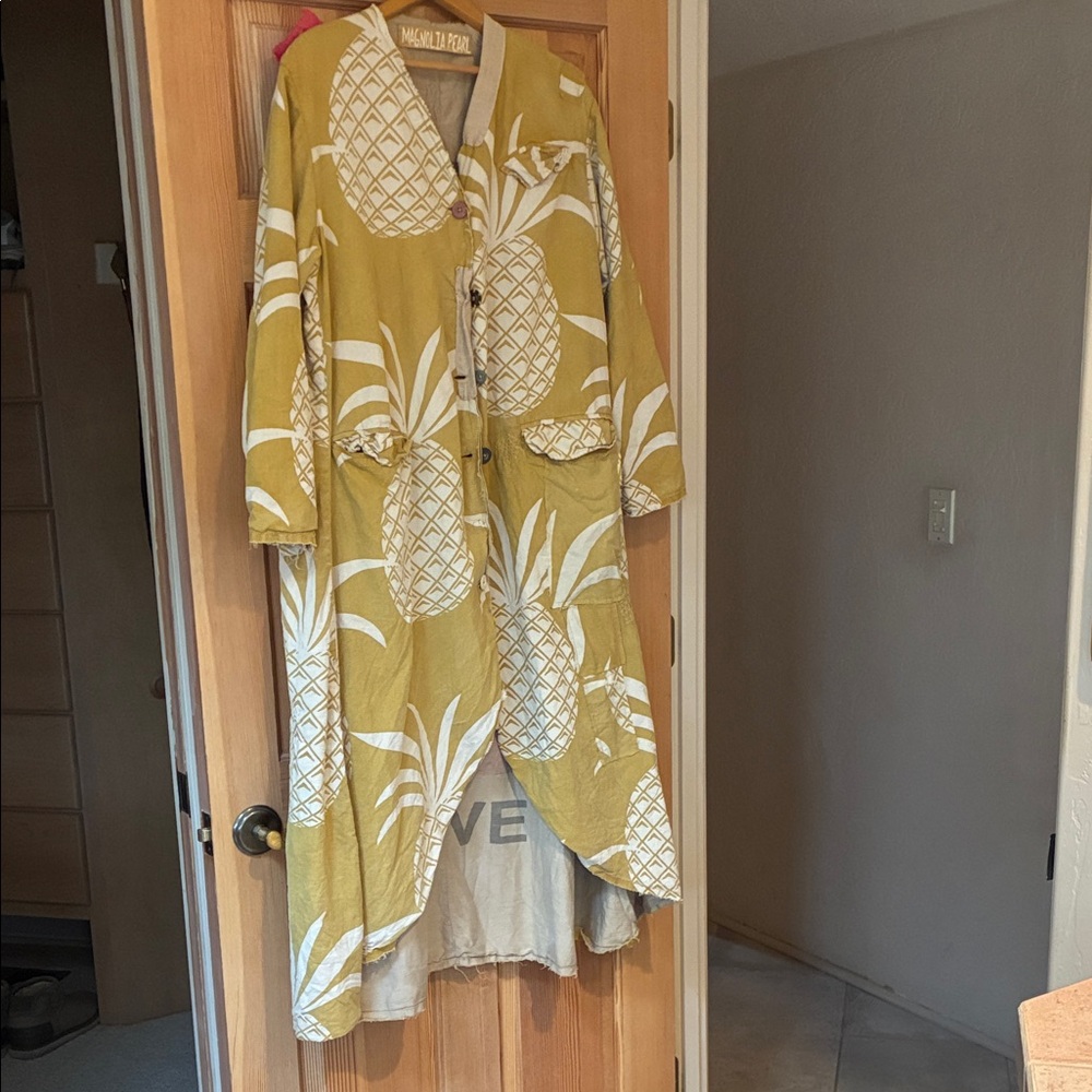 Magnolia Pearl Mustard Pineapple Print Coat